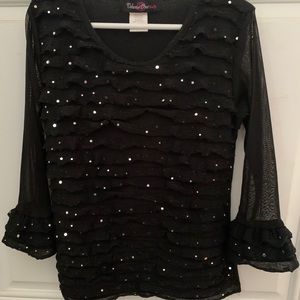 Girls sequined ‘glam’ blouse